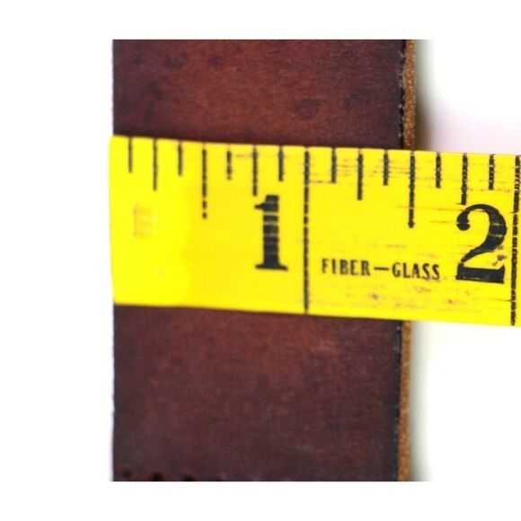 J. CREW BRAIDED BROWN GENUINE LEATHER 1-1 1/2"Wide DRESS WOMEN'S BELT Sz L (79t - Picture 8 of 13